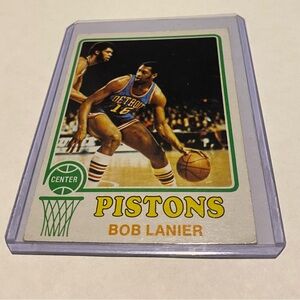 Bob Lanier 1973 Topps Basketball Card #110 Vintage Detroit Pistons